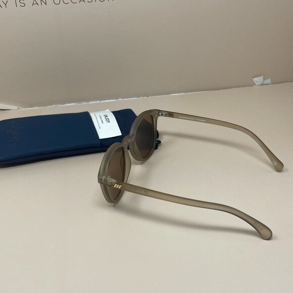 Le Specs | Bandwagon Sunglasses in Matte Stone & Copper Mirror main image 6